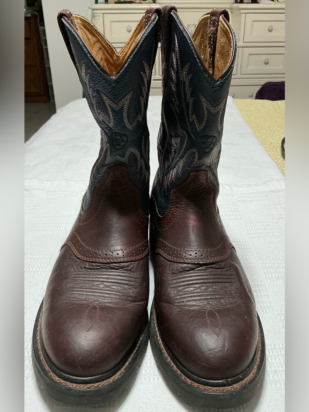 EUC Ariat Size 11D Sierra Saddle Western Cowboy Style Leather Work Boots